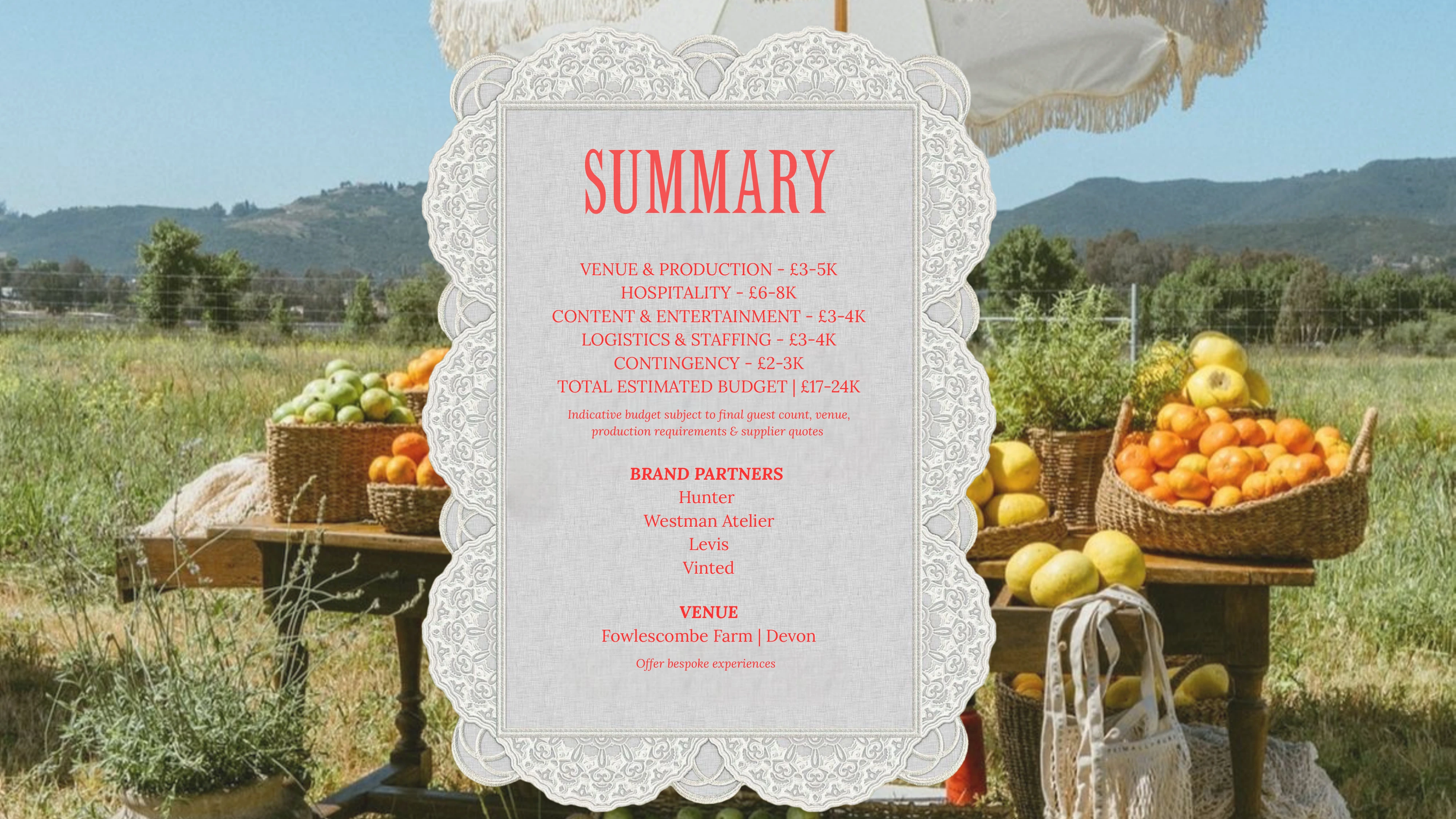 Event proposal, page 3